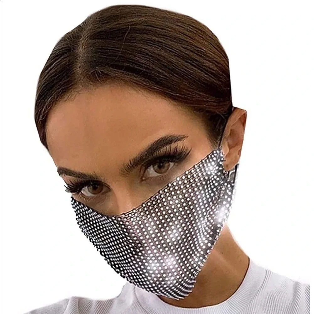 2 packs Rhinestones Fashion Masks